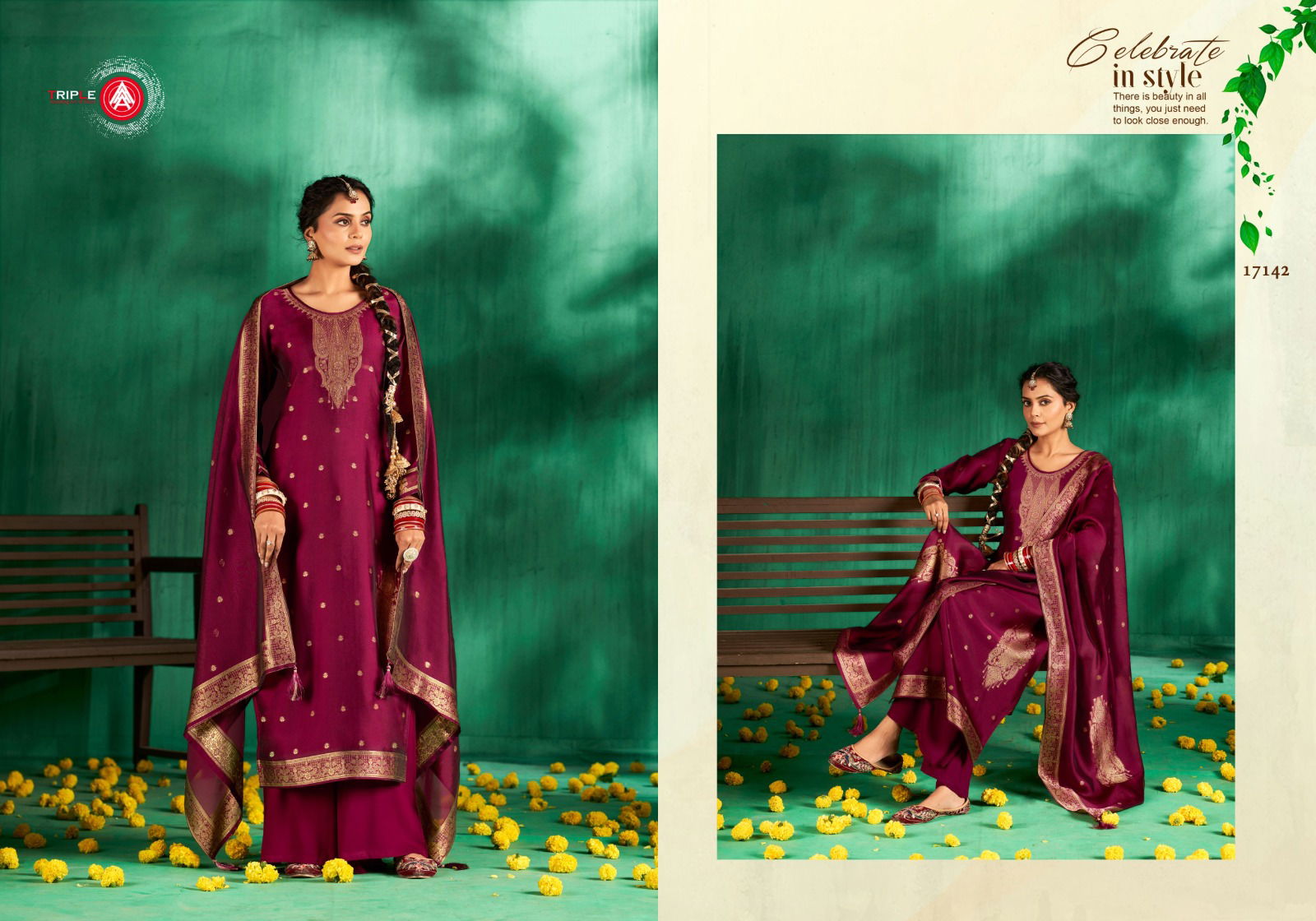 Pari By Triple Aaa Viscose Jacquard Dress Material Exporters In India